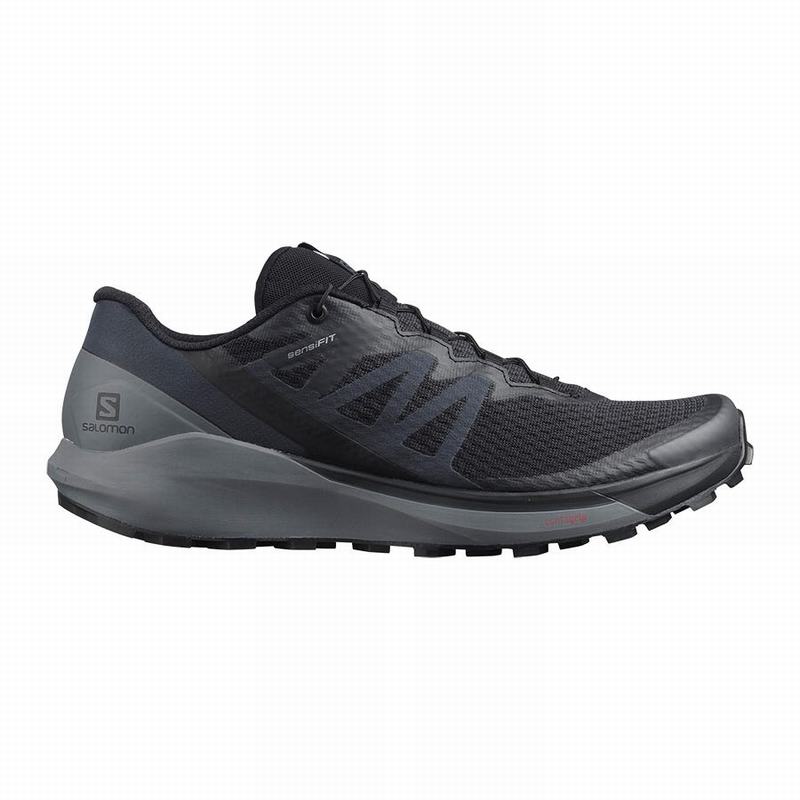 Salomon Singapore Mens Running Shoes - SENSE RIDE 4 Black | 94125-BPQS